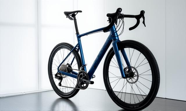 Bicicletta gravel in esposizione modernista